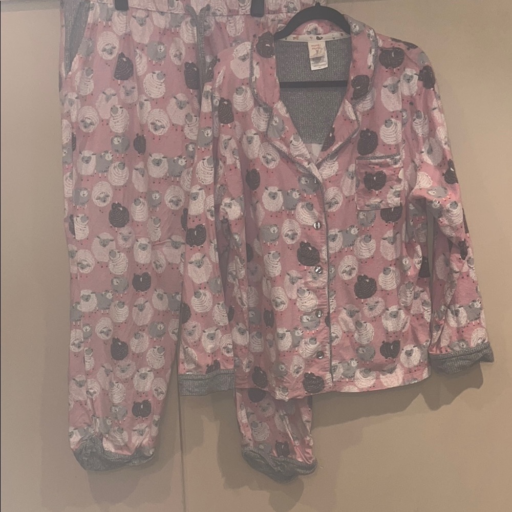 Munki Munki ladies Cozy Pink Sheep Pajamas size XXL preowned